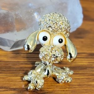 Costume Jewelry Bugeyed Poodle pin